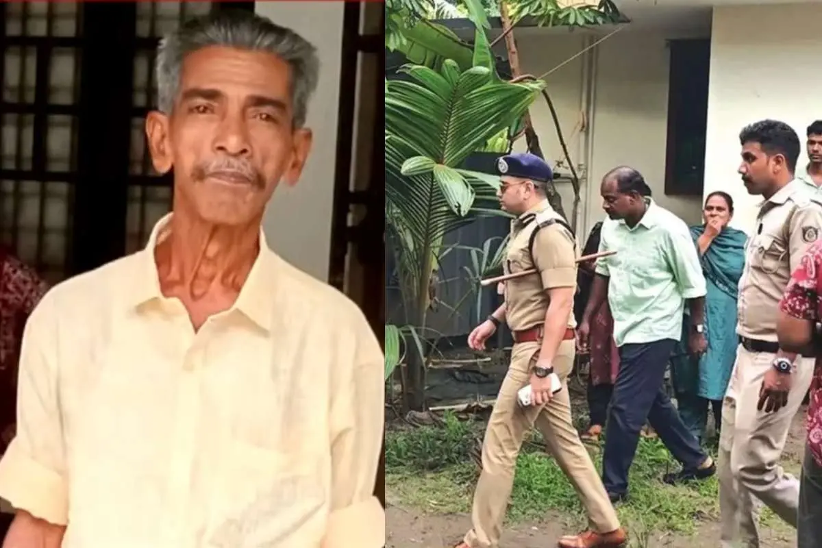 Sivankutty, who was murdered; Ernakulam Range DIG Yatish Chandra during his visit to the house where the murder took place in Karuvatta