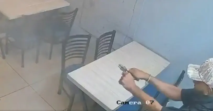 Screengrab of video showing the incident