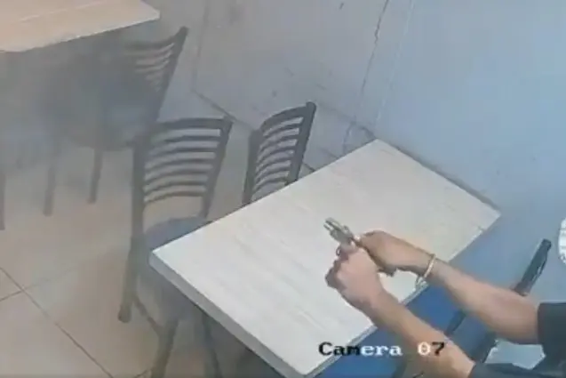 Screengrab of video showing the incident