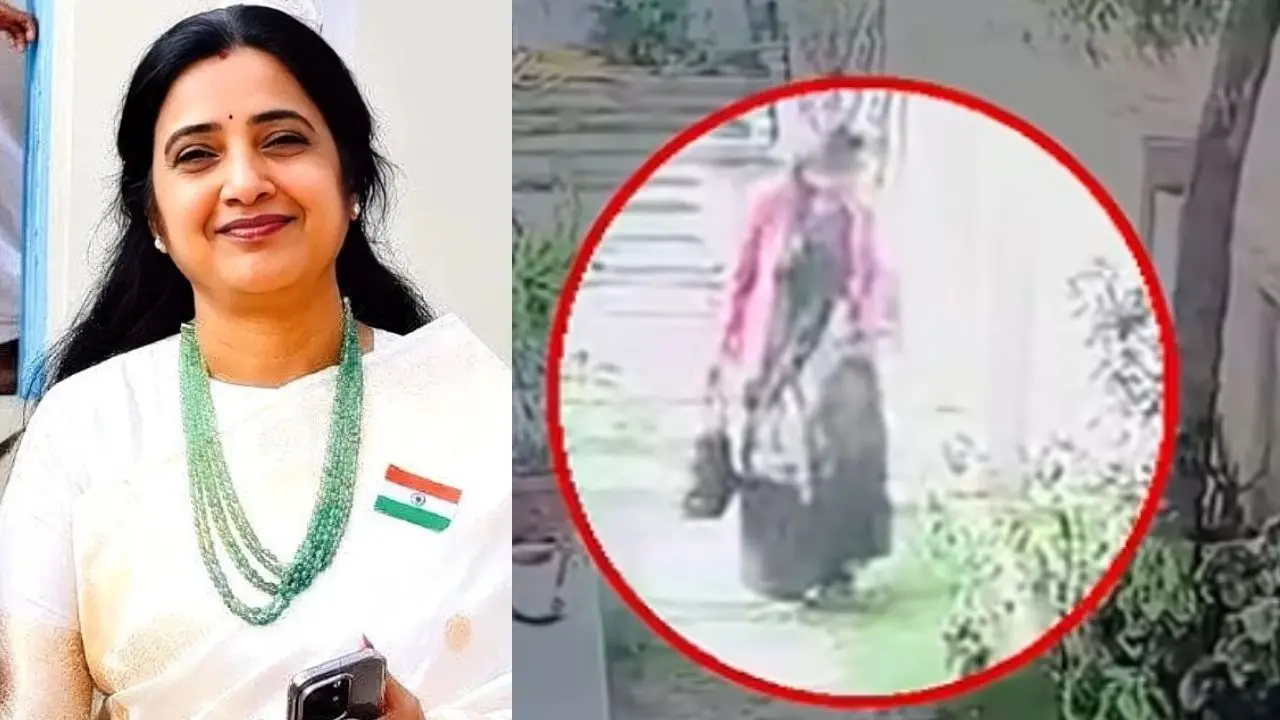 Rupa Reddy, CCTV visual from outside her residence