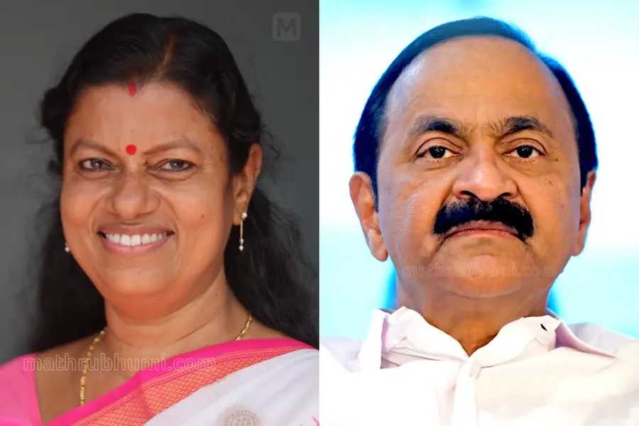 Kerala Minister Bindu Krishna along with Chief Minister VD Satheesan