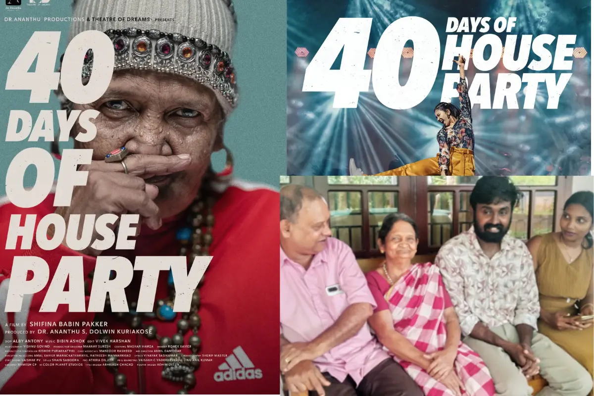 Sharada in 40 days of house party poster, Sharada with her family