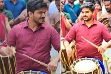 കോടതിവളപ്പിൽ കൊട്ടിക്കയറി മജിസ്ട്രേറ്റ്; പഞ്ചാരിമേളത്തിനൊപ്പം ആർപ്പുവിളിച്ച് അഭിഭാഷകരും ഗുമസ്തരും
