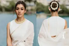 ഐവറി ലിനൻ സാരിയുടുത്ത് ഓണം വൈബിൽ നയൻതാര; വൈറലായി പോസ്റ്റ്