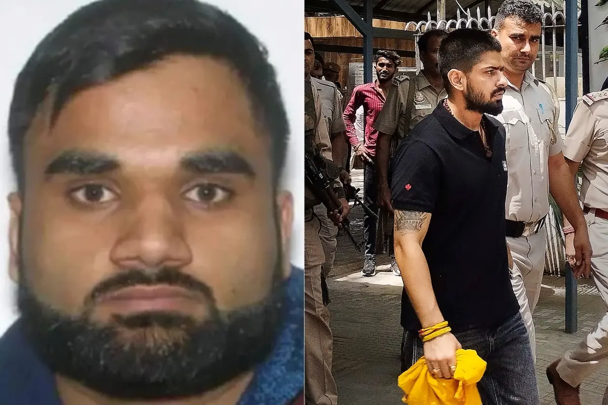 Gangster Goldy Brar (L) and Lawrence Bishnoi | Photo: X/PTI