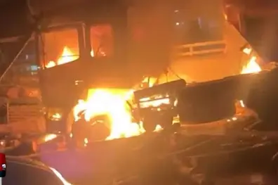 Two dead in deadly blaze after tanker hits parked lorry in Kannur