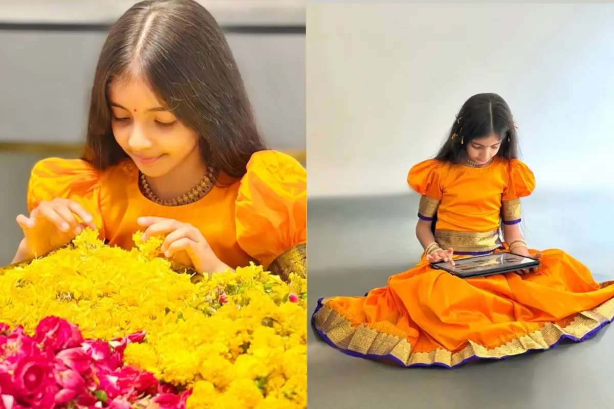 Asin shares rare photos of daughter Arin celebrating Onam