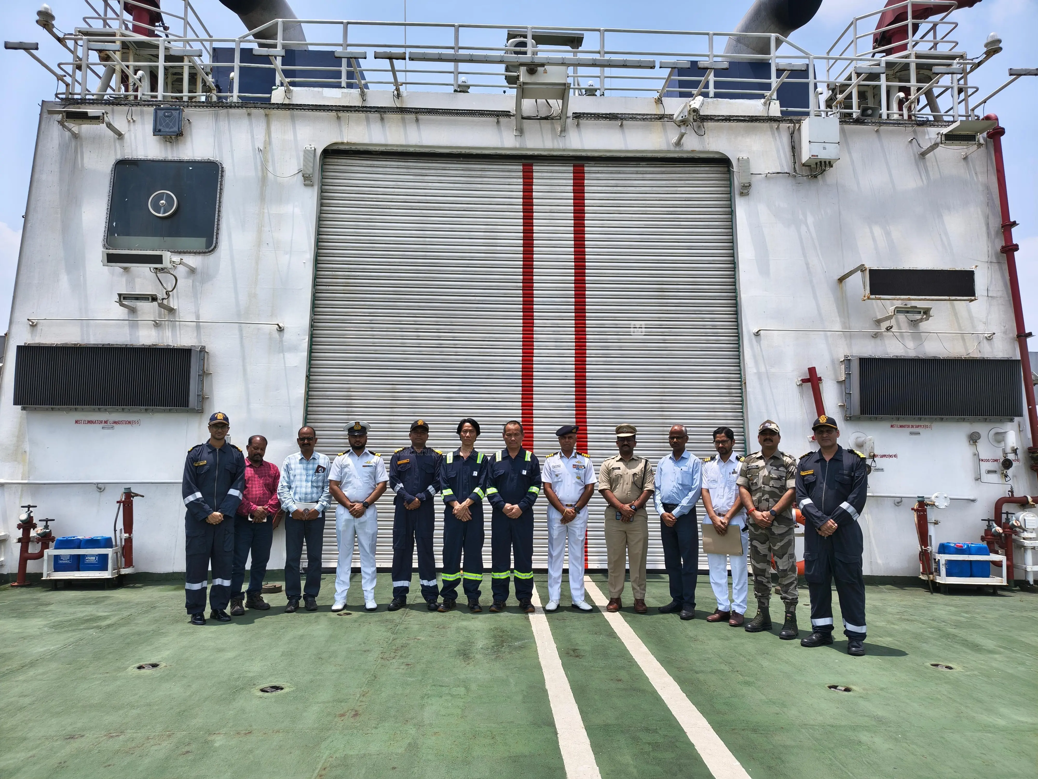 Indian Coast Guard with the two Chinese nationals