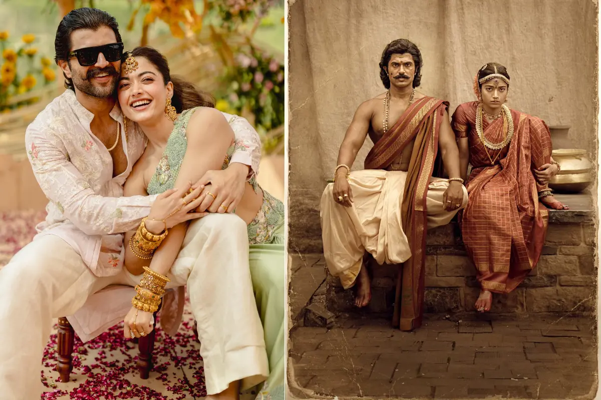 Vijay Deverakonda and Rashmika Mandanna in the release date poster of Ranabaali, set to hit theatres on October 16. Photo | Instagram/@vijaydeverakonda