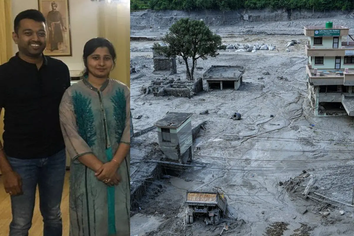 Subhranshu Roy, Sharmistha Bhowmik Roy-An area covered in mud and silt washed along the devastating flash flood, near Trishuli Dam, in Nuwakot district, Nepal | Photos: Subhranshu Roy Facebook, PTI