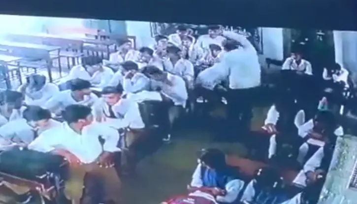 Screengrab of a video showing the incident