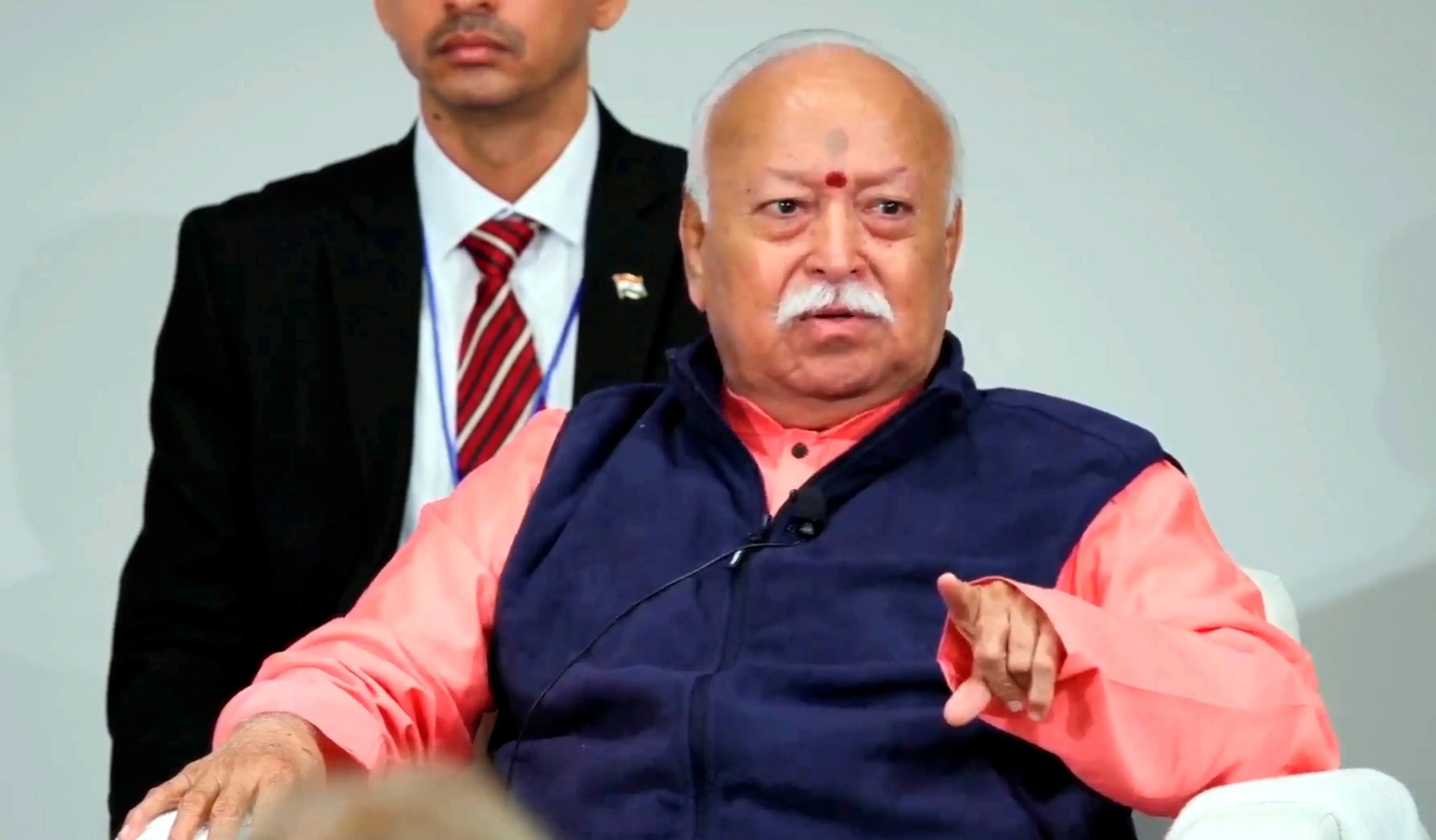 Rashtriya Swayamsevak Sangh (RSS) Sarsanghchalak Mohan Bhagwat speaks at 'One World, One Humanity' faith leaders' conference, in New York, USA | Photo: PTI