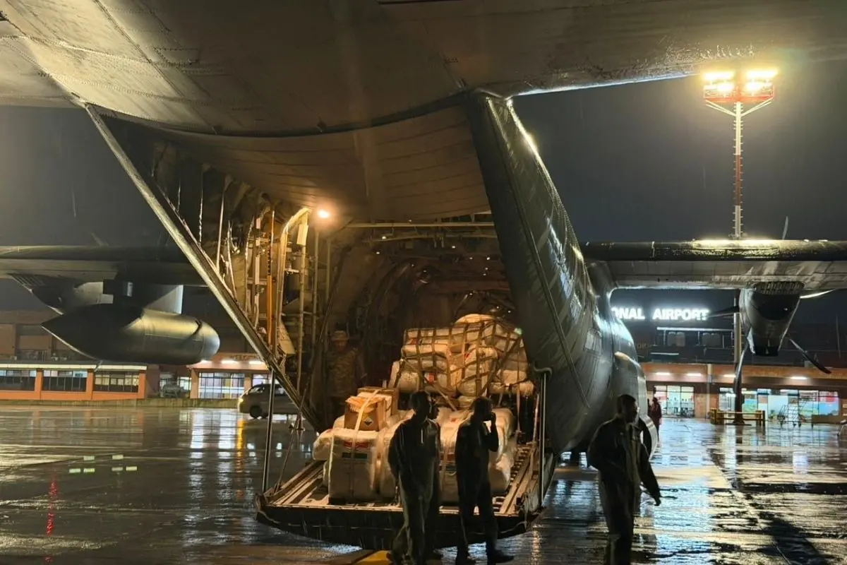 Fourth flight touches down in Kathmandu with relief materials. | Photo sourced from the official X handle of Dr. S. Jaishankar