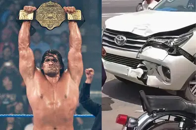 Great Khali’s car crash video surfaces online; WWE star reveals what happened