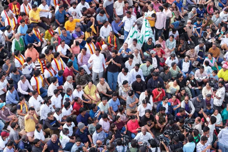Protestors at Lalbagh | Photo: X/Tejasvi_Surya