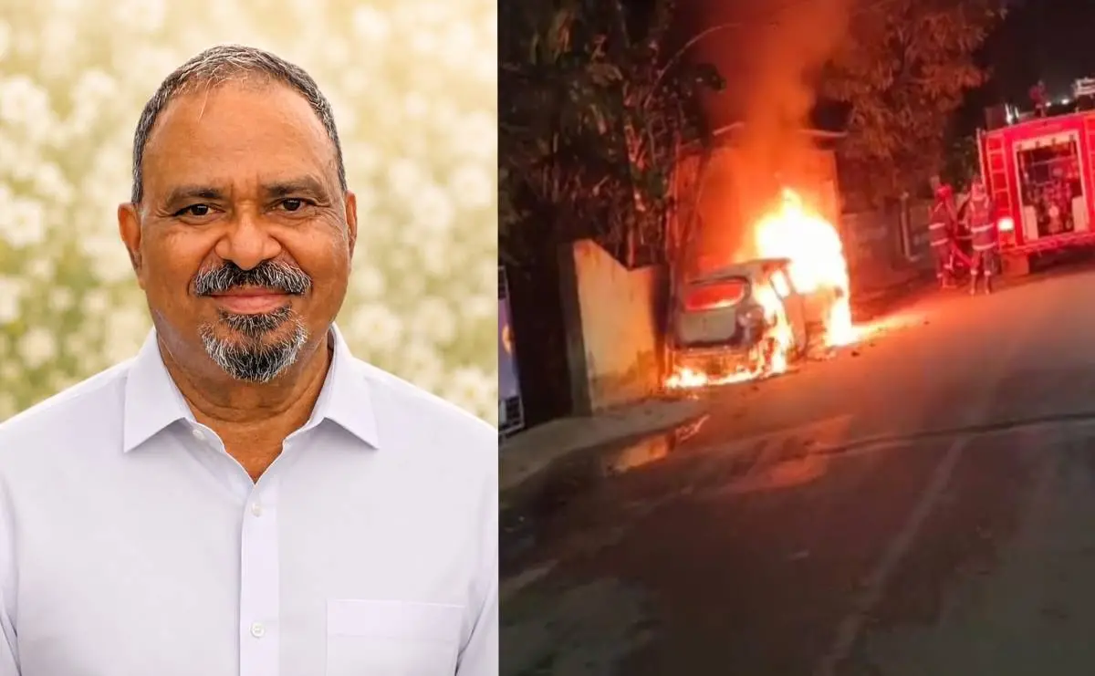 ടൈറ്റസ് കുര്യൻ, തീപിടിച്ച കാർ