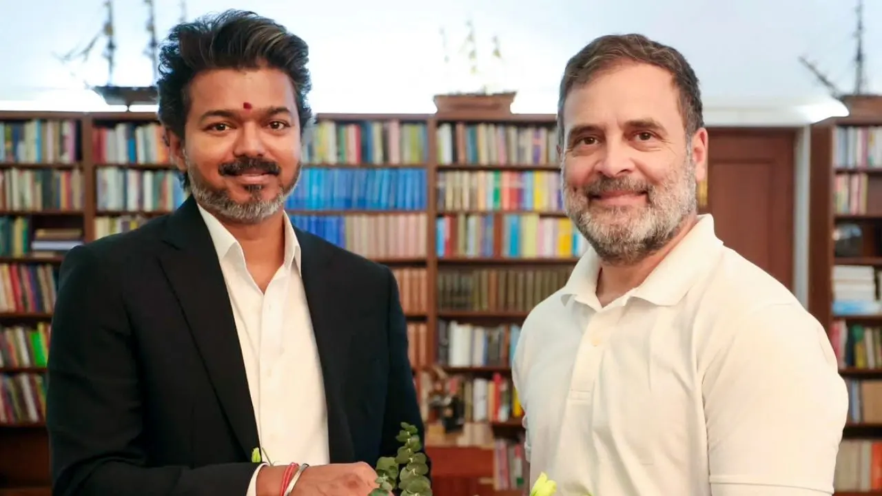 സി. ജോസഫ് വിജയ് രാഹുൽ ഗാന്ധിക്കൊപ്പം | Photo: ANI