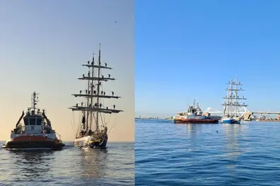 INS Sudarshini arrives in Barcelona as part of Lokayan 26 transoceanic expedition