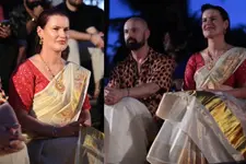 കേരളം അടിപൊളിയാണ്; കസവ് സാരിയുടുത്ത്, കരിക്ക് നുണഞ്ഞ് ക്രിസ്റ്റ്യാനോയുടെ സഹോദരി