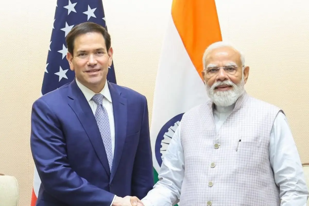 United States Secretary of State Marco Rubio with Indian Prime Minister Narendra Modi.| File image: PTI