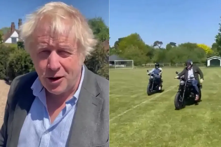 Boris Johnson rides BSA Bantam
