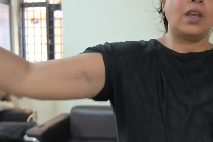 Screengrab from a video shared by journalist