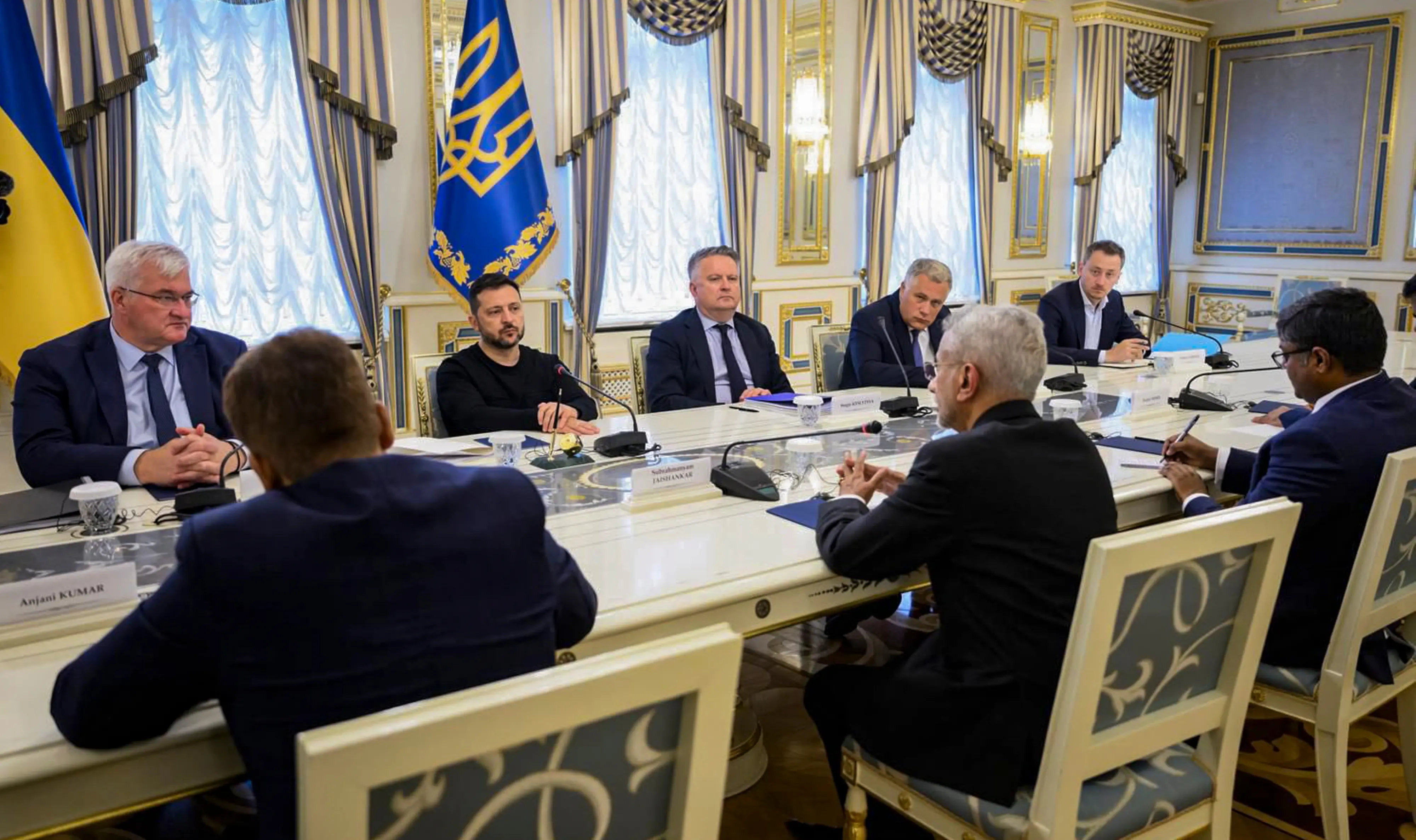 External Affairs Minister S Jaishankar during a meeting with Ukrainian President Volodymyr Zelenskyy | PTI
