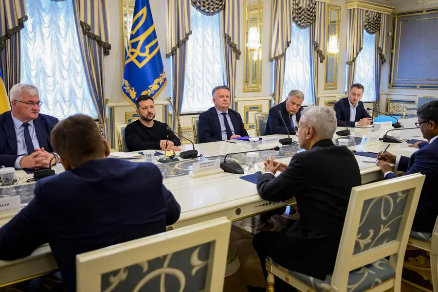 External Affairs Minister S Jaishankar during a meeting with Ukrainian President Volodymyr Zelenskyy
