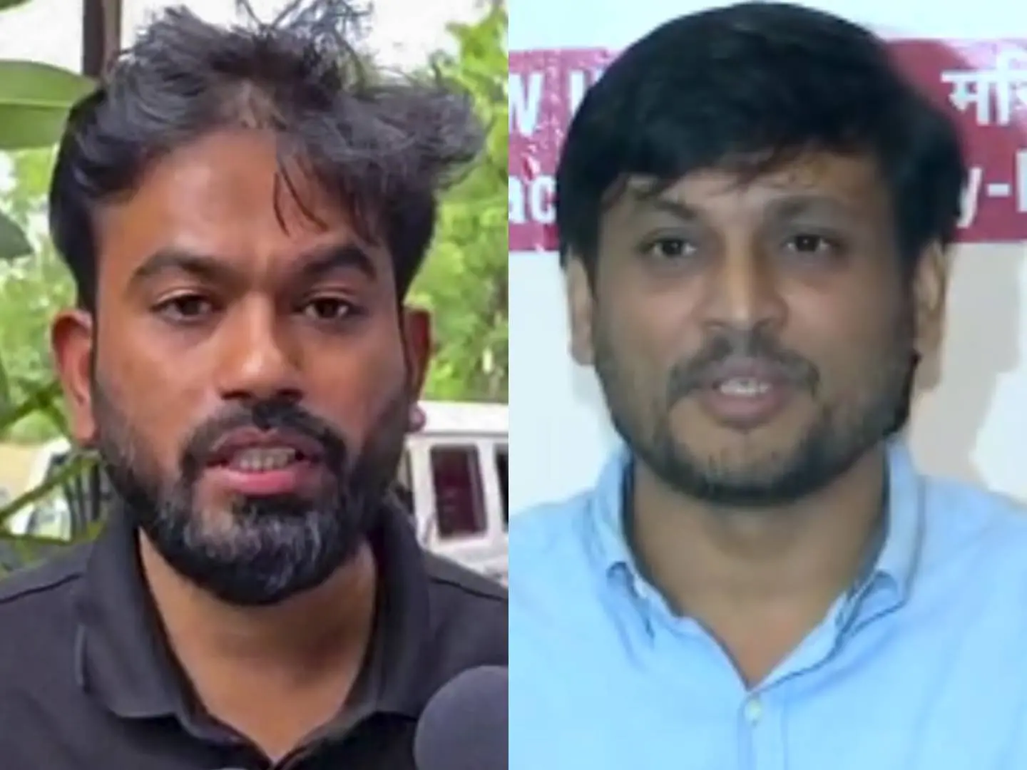 അഭിജീത് ദിപ്കെ, മനീഷ് ബ്രഹ്മഭട്ട് | Photo:PTI, ANI video screengrab