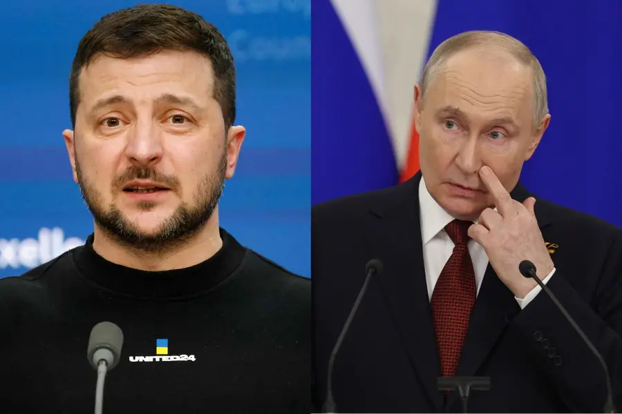 Volodymyr Zelenskyy, President of Ukraine, and Vladimir Putin, President of Russia