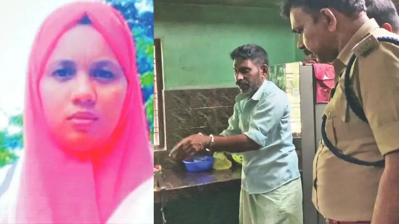 ഫസീല | ഭാര്യയെ കുത്തിക്കൊലപ്പെടുത്തിയ കാപ്പിൽ പാറശ്ശേരി കുന്നുമ്മൽ റഷീദിനെ തെളിവെടുപ്പിനായി വീട്ടിലെത്തിച്ചപ്പോൾ