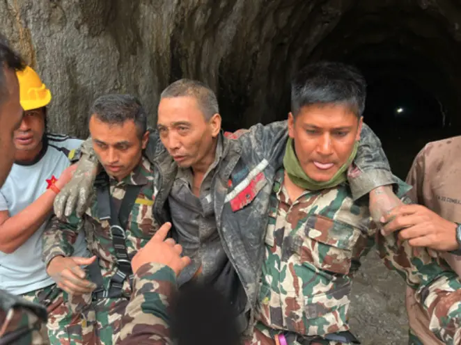 The Chinese national, identified as Luhaitao, was rescued from about 225 metres inside a tunnel | Photo: IANS