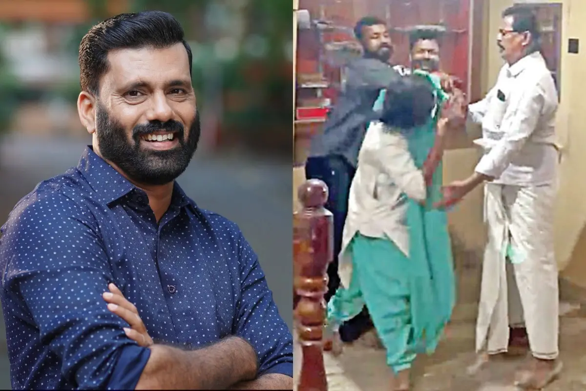 റിജിൽ മാക്കുറ്റി, എം.എൽ.എ.യും പ്രവർത്തകരുമായുള്ള കൈയാങ്കളിയുടെ ദൃശ്യങ്ങൾ