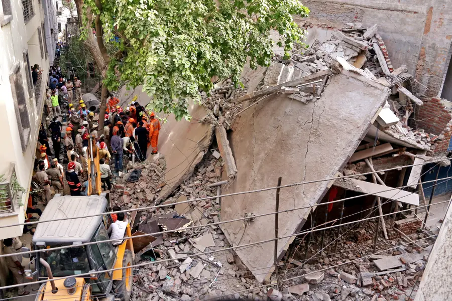 Multi-Story Building Collapses in Delhi