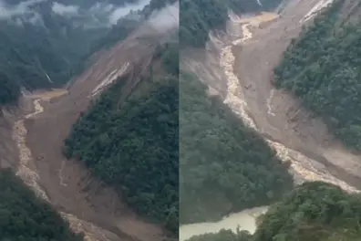 Sikkim landslide partially blocks Teesta and Chyakoong rivers; authorities issue helpline numbers