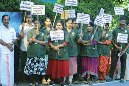 റോസ് ഗാർഡനിൽ ‘വേതന’സമരം