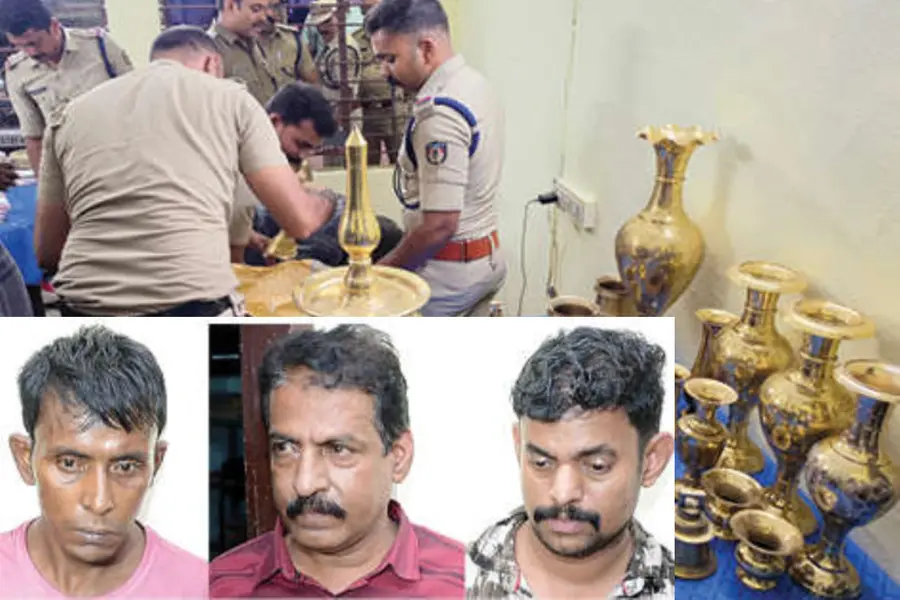 ഓൺലൈൻ ടാക്സി ഓട്ടത്തിന്റെ മറവിൽ ക്ഷേത്രങ്ങളിലും പള്ളിയിലും മോഷണം; മൂന്നുപേർ പിടിയിൽ