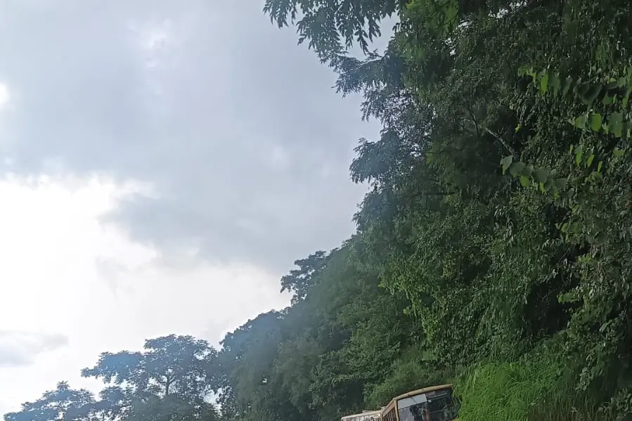 താമരശ്ശേരി ചുരംപാതയിൽ ഞായറാഴ്ച വൈകീട്ട് അനുഭവപ്പെട്ട രൂക്ഷമായ ഗതാഗതക്കുരുക്ക്‌