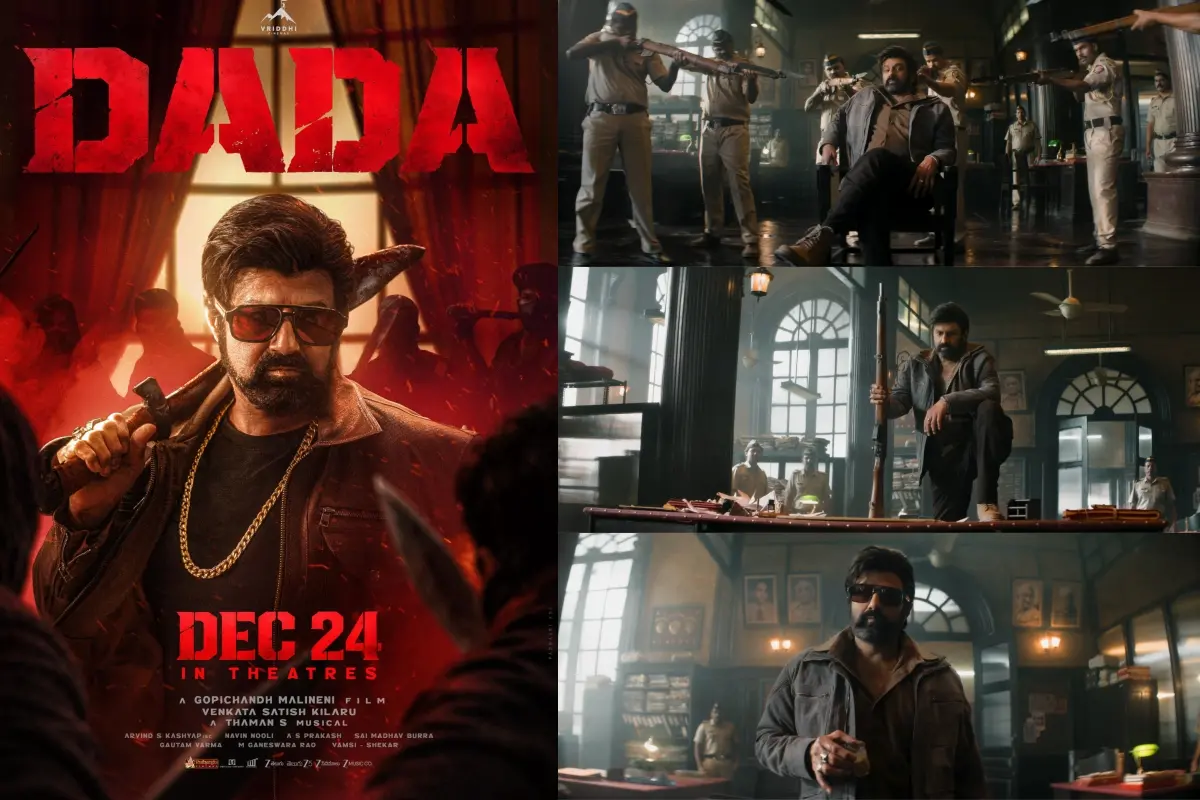 ദാദ എന്ന ചിത്രത്തിന്റെ പോസ്റ്റർ, ചിത്രത്തിന്റെ ഗ്ലിംപ്സ് വീഡിയോയിൽനിന്ന് | ഫോട്ടോ: അറേഞ്ച്ഡ്, സ്ക്രീൻഗ്രാബ്