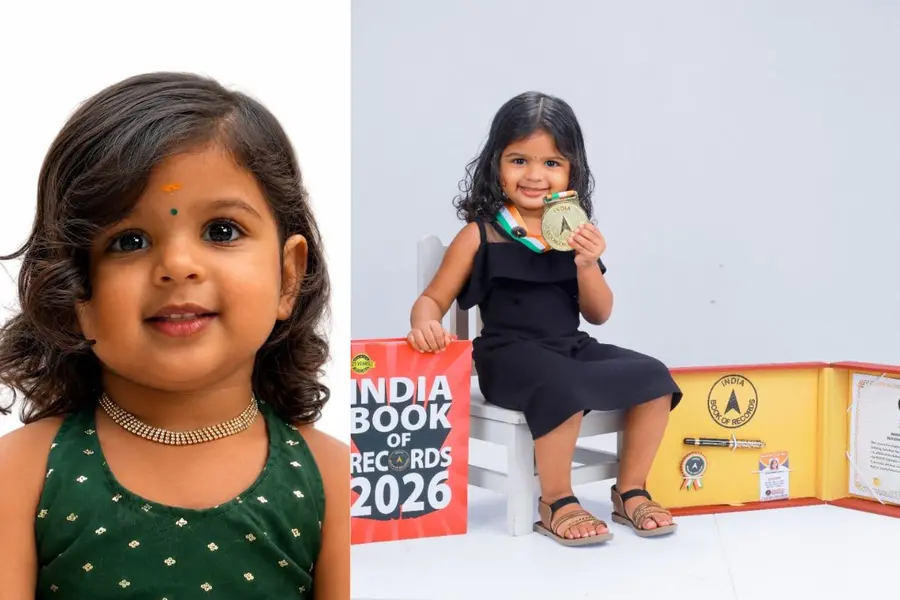 Kozhikode's 2-year-old Lakshmi climbs 625 steps nonstop, enters record books