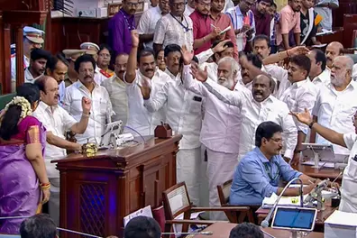 ‘Reel government’: DMK whip EV Velu slams Speaker over forced assembly eviction