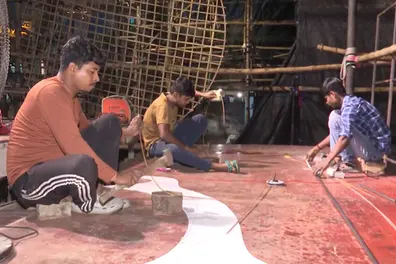 41 Pally Durga Puja preparations underway as organisers oppose new guidelines