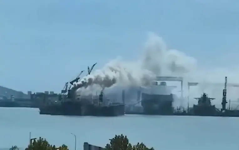 At least 20 people killed in a fire aboard a cargo ship in China's Qingdao
