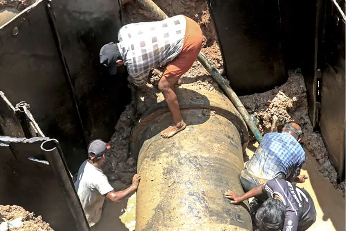 തൃക്കാക്കരയിൽ പൈപ്പ് പൊട്ടിയ സംഭവം; കുടിവെള്ള പ്രതിസന്ധി