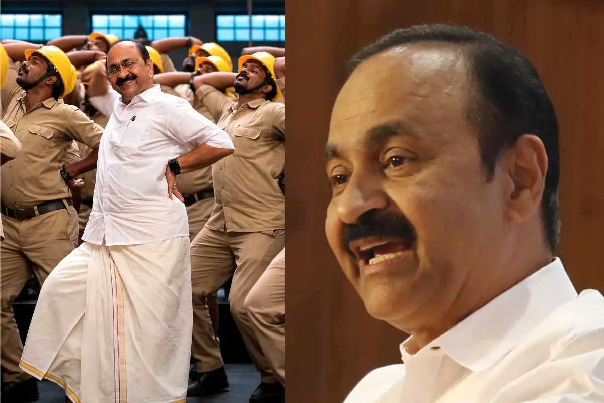 മുഖ്യമന്ത്രി വി.ഡി. സതീശന്റെ വൈറലായ എഐ നിർമിത ഡാൻസ് വീഡിയോയുടെ സ്ക്രീൻഷോട്ട്, വി.ഡി. സതീശൻ