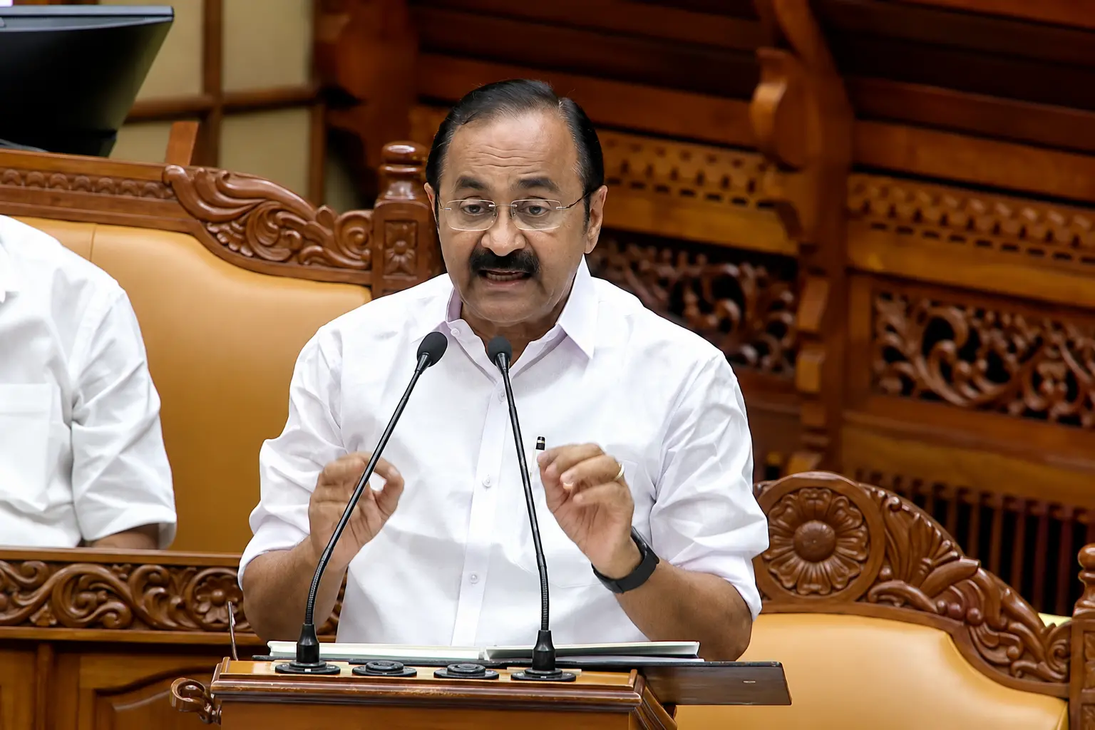 Keralam Chief Minister VD Satheesan. (Keralam Assembly/ANI Video Grab)