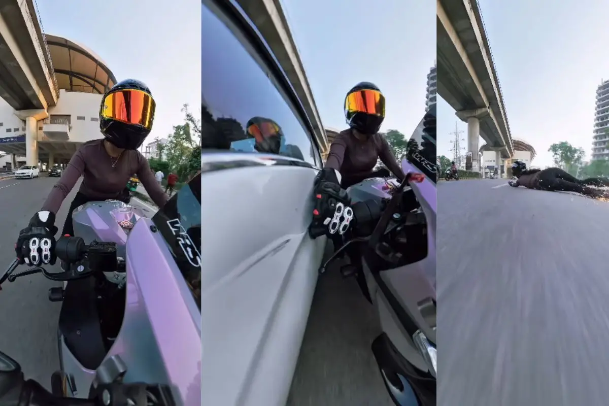 Visuals of the accident from the camera footage (Screengrab: Instagram)