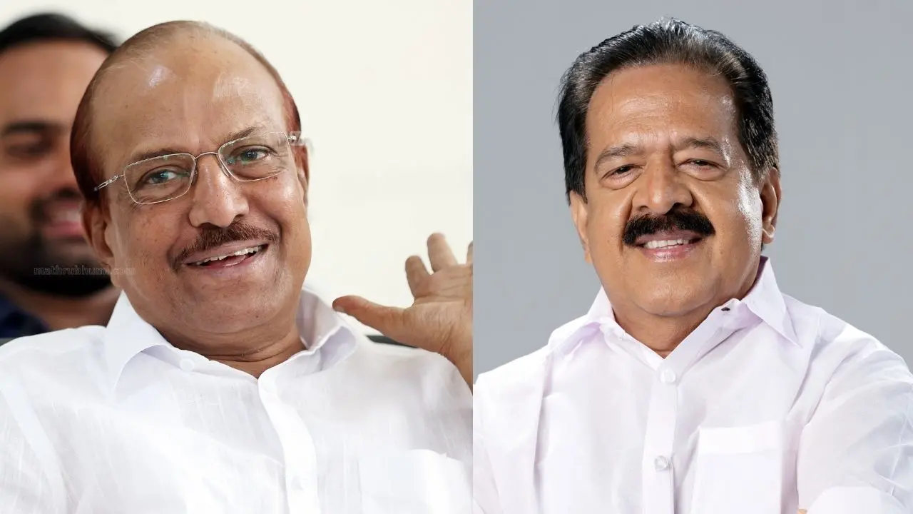 പി.കെ. കുഞ്ഞാലിക്കുട്ടി | ചിത്രം: സതീഷ് കുമാർ കെ.ബി., മാതൃഭൂമി | രമേശ് ചെന്നിത്തല (ഫയൽചിത്രം)