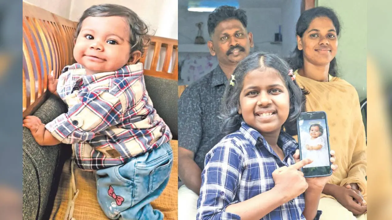 ആലിൻ ഷെറിൻ എബ്രഹാം | ആലിൻ ഷെറിൻ എബ്രഹാമിന്റെ വൃക്കകൾ സ്വീകരിച്ച ശ്രേയ, അച്ഛനമ്മമാർക്കൊപ്പം ആലിൻ ഷെറിന്റെ ചിത്രവുമായി