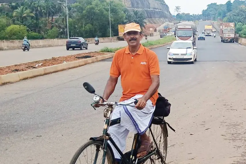 വേണുഗോപാലൻ സൈക്കിൾ ചവിട്ടും, ദിവസം 46 കിലോമീറ്റർ, കളിക്കാനായി, ശേഷം കൃഷി